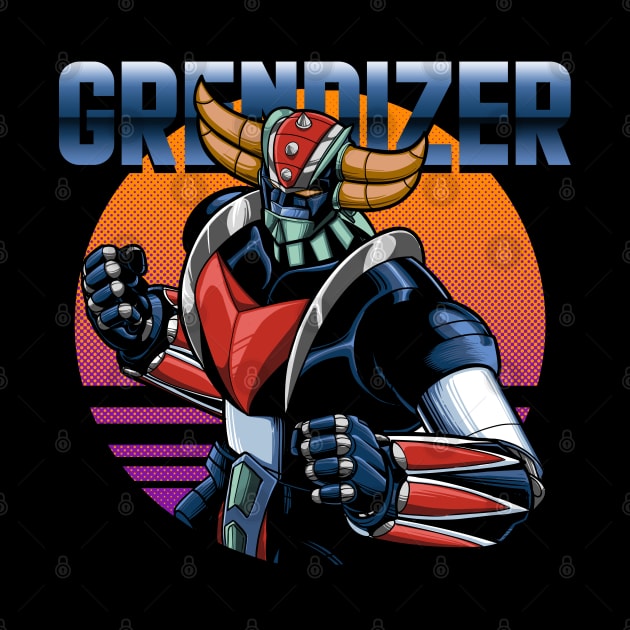 UFO Robot Grendizer Retro Style by WahyudiArtwork