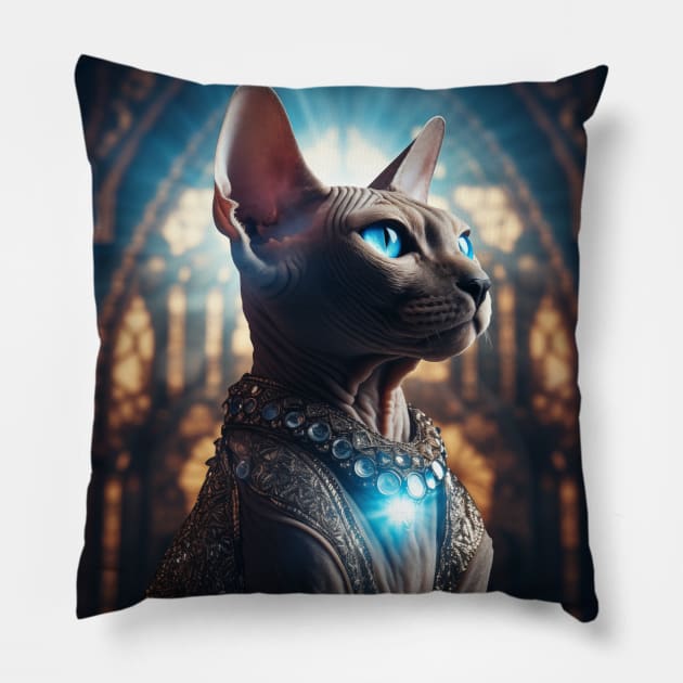 Barbaric Sphynx Pillow by Enchanted Reverie