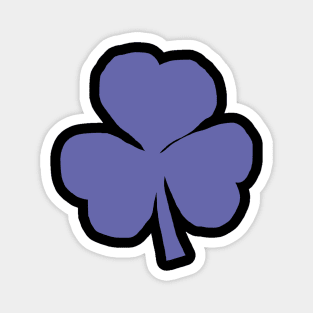 Small Periwinkle Shamrock for St Patricks Day Magnet