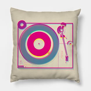 turntable offset cmyk graphic Pillow