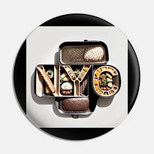 NYC Hidden Name in Sushi Illustration Tshirt Pin