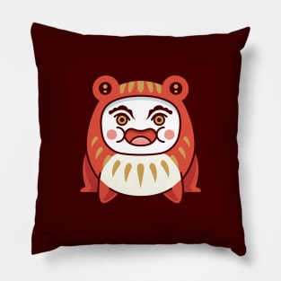 Daruma Red Frog Pillow