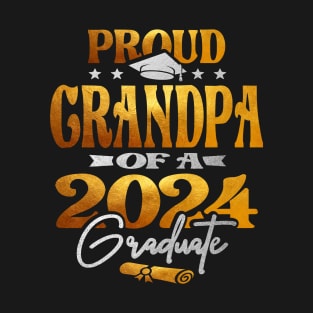 Proud Grandpa of a 2024 Graduate Class of 2024 Senior T-Shirt