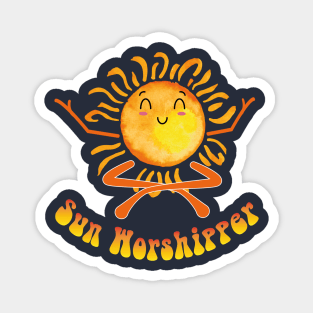 Sun Worshipper, summer design Magnet