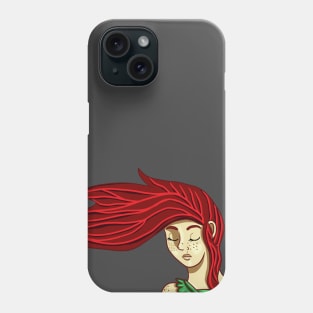 Woman in Green Phone Case