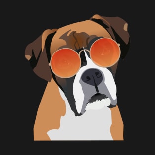 Boxer Dog Wearing Sunglasses T-Shirt