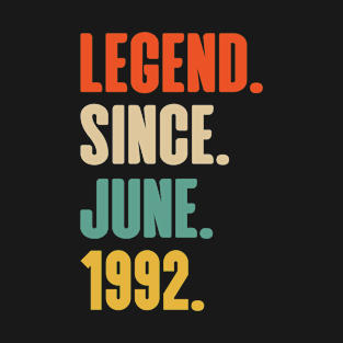 Legend Since June 1992 31 Years Old 31st Birthday T-Shirt