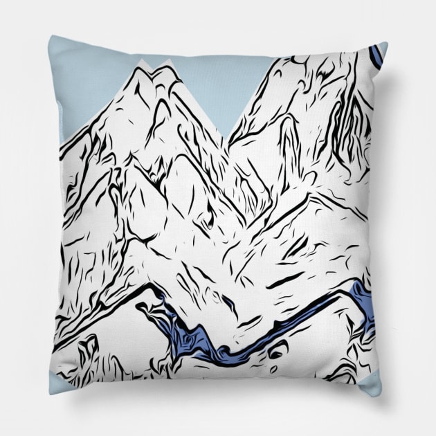 Talk Earthy- Mountains Pillow by Talk Earthy to Me