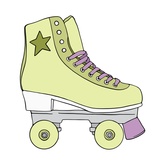 Roller Skate Green Shoes by murialbezanson