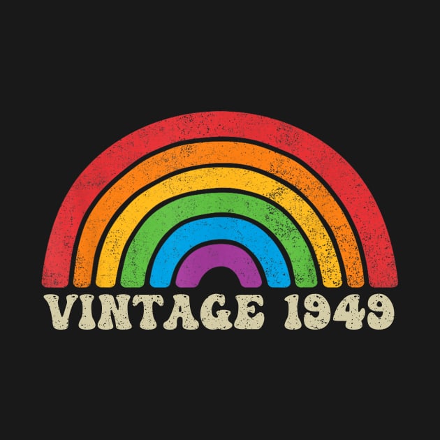 Vintage 1949 - Retro Rainbow Vintage-Style by ermtahiyao	