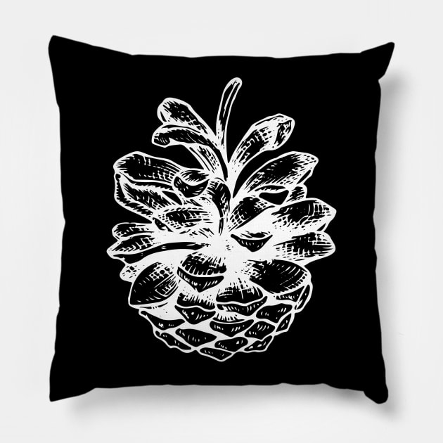 Pine Cone Pillow by illucalliart