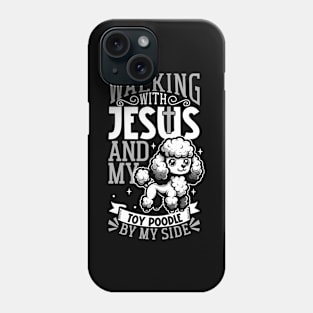 Jesus and dog - Toy Poodle Phone Case