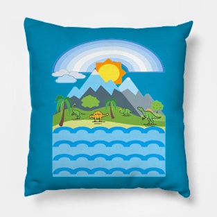 A classic minimalist dinosaur design Pillow