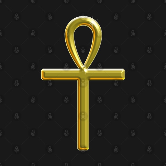 Golden Ankh - Key of Life by MettaArtUK