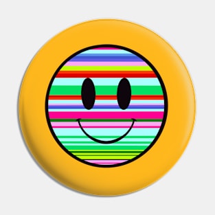 Serape Happy Face Pin