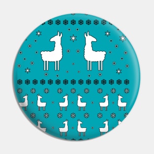 Llama Christmas pattern Pin