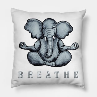 Breathe Yoga Elephant Pillow