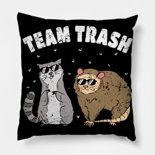 Team Trash Raccoon Rat Pillow