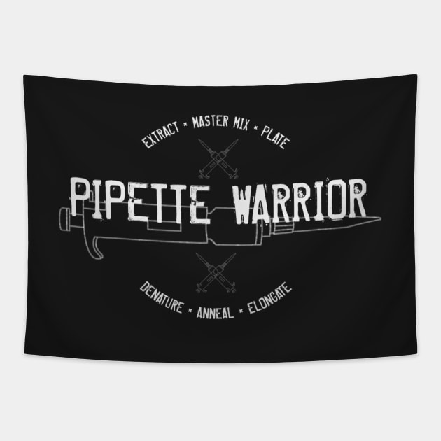 Pipette Warrior - Molecular Biology - Science Lab Tapestry by MoPaws