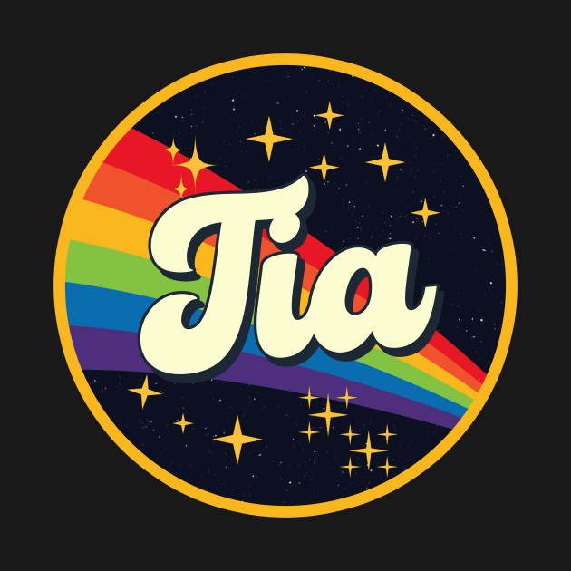 Tia // Rainbow In Space Vintage Style by LMW Art