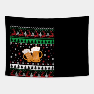 beer ugly Christmas sweater Tapestry