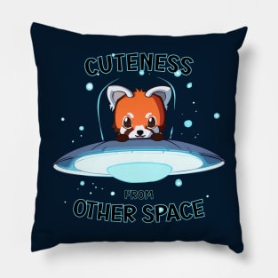 Red Panda cuteness from other space Pillow