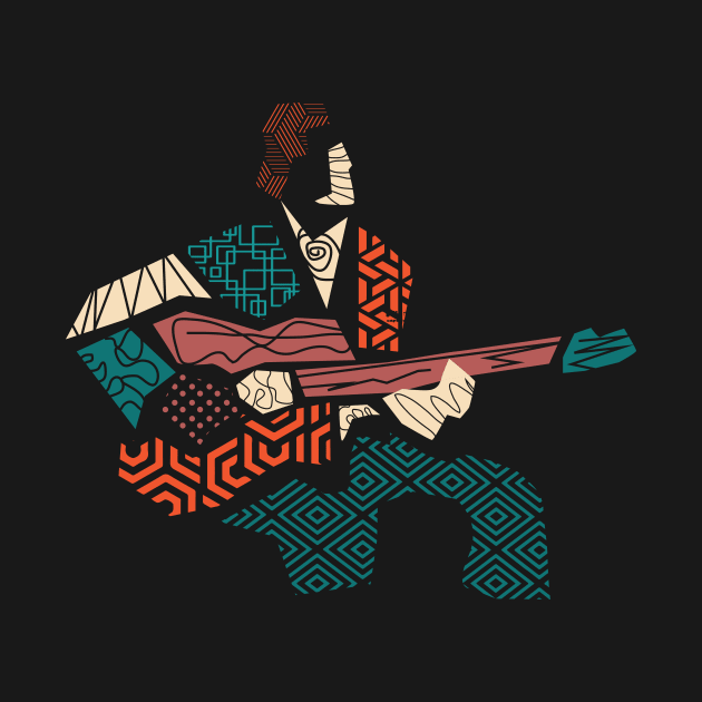 Abstract Guitarist Modern Style by jazzworldquest