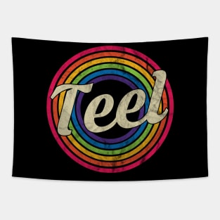 Teel - Retro Rainbow Faded-Style Tapestry