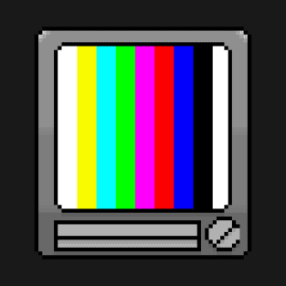 TV Color Bar no signal pixel art T-Shirt