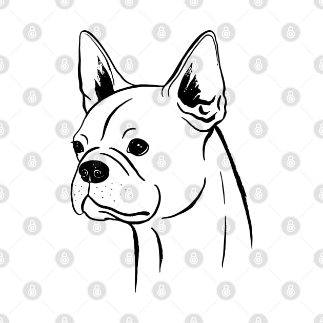 Boston Terrier (Black and White) by illucalliart