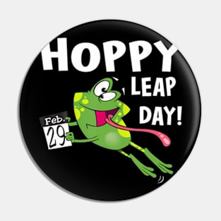 Funny Frog Hoppy Leap Day February 29 Leap Year Birthday Pin