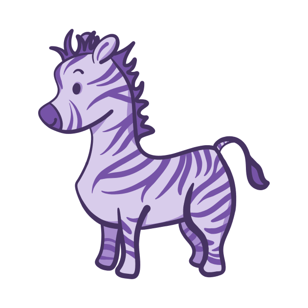 Cute Purple Zebra by KelseyLovelle