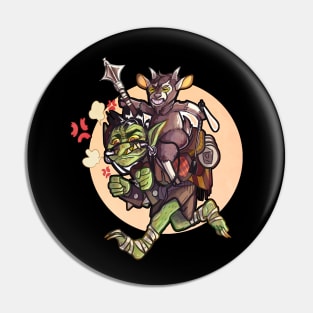 Goats Riding Goblins Pin