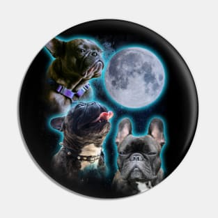 Three Frenchies Moon Pin