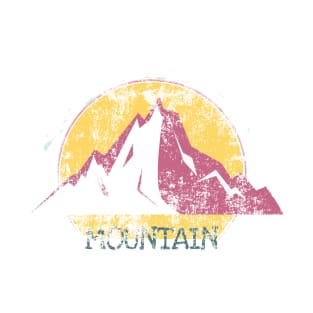 Pink Mountain And Yellow Sun T-Shirt