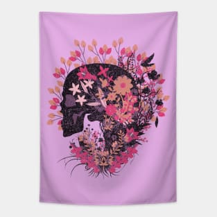 Blooming Skull Tapestry