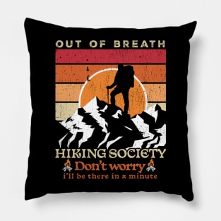 Hiking Society - Retro Grunge Pillow