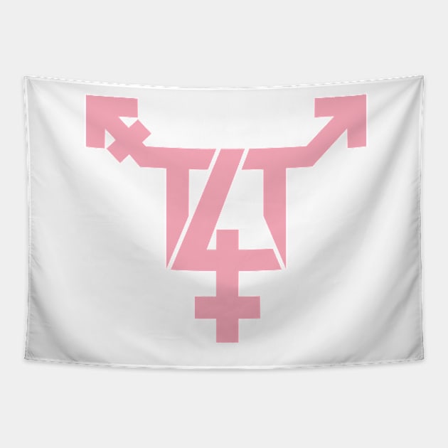 T4T  Symbol - Trans Love - Pink Tapestry by LaLunaWinters