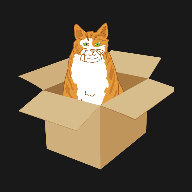 Orange Tabby Cat In A Box by SWON Design