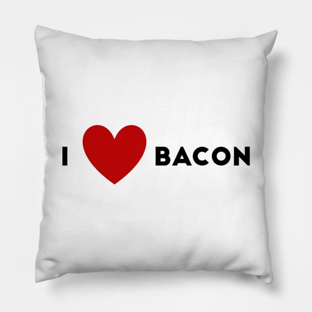 I Heart Bacon Pillow by WildSloths