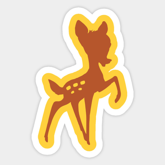 minimalist bambi bambi sticker teepublic