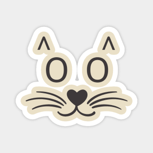 Meow. Staring Cat Face Art Magnet