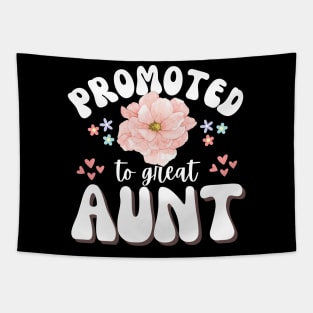 Promoted to great aunt funny mothers day Gift Tapestry