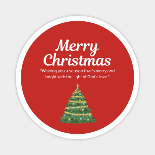 Merry Christmas Round Sticker 39 Magnet