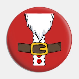 Santa Claus Beard And Suit T Shirt Pin