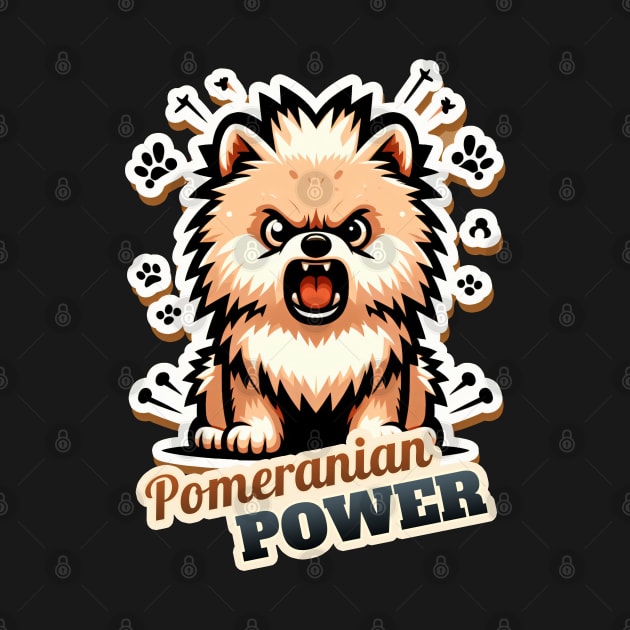 Pomeranian Angry by k9-tee