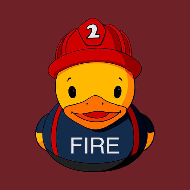 Fire Chief Rubber Duck by Alisha Ober Designs