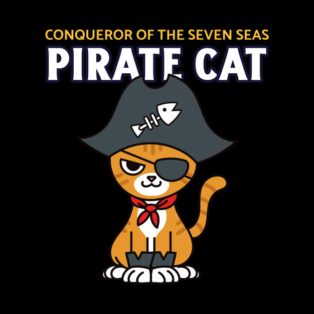 Pirate Cat Cute Anime by Tip Top Tee's