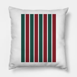 Fluminense Classic Red and Green Stripes Pillow