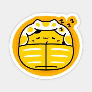 yellow cat hello winter Magnet